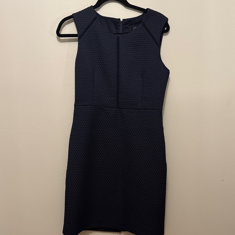J. Crew Textured Navy Mini Dress